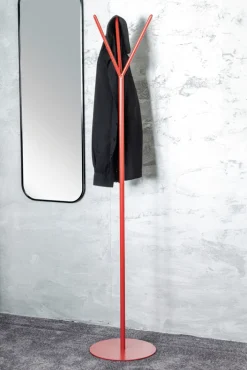Garderobenständer 35 x 173 cm rot