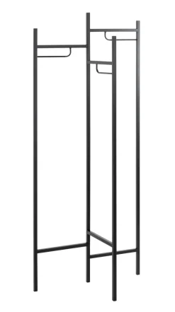 Garderobenständer 70 x 170 cm schwarz
