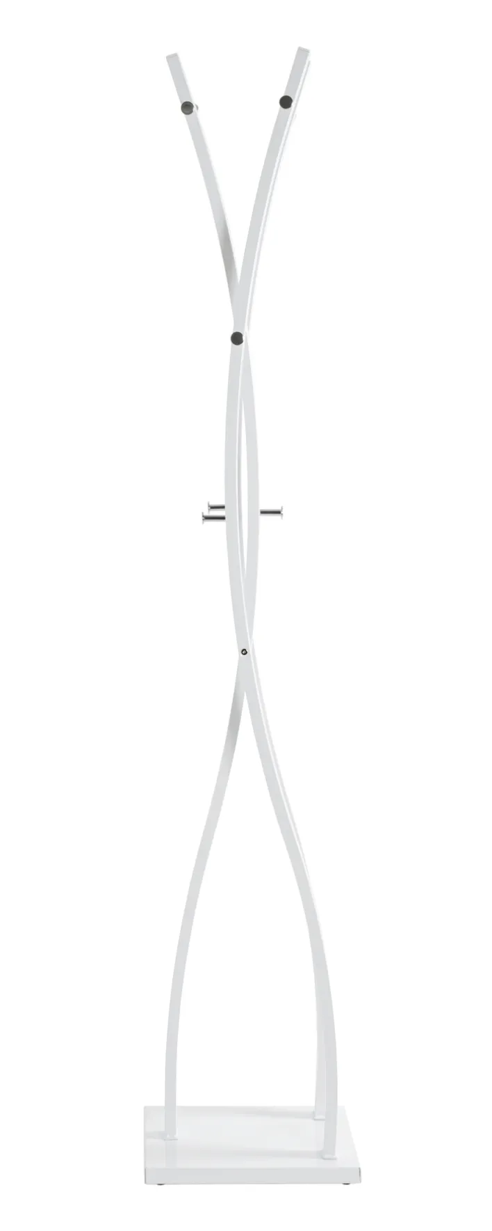 Garderobenständer BENNO 35 x 180 x 35 cm Chrom weiß