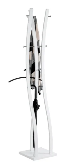 Garderobenständer BENNO 35 x 180 x 35 cm Chrom weiß