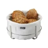 GEFU Brotkorb BRUNCH Ø 21,5 cm Edelstahl silberfarbig / weiß