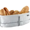 GEFU Brotkorb BRUNCH silberfarbig/ weiß