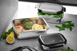 GEFU Frischhaltedosen-Set PROVIDO 2-teilig Edelstahl