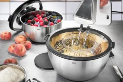 GEFU Schüssel 2er Set silberfarbig/ schwarz