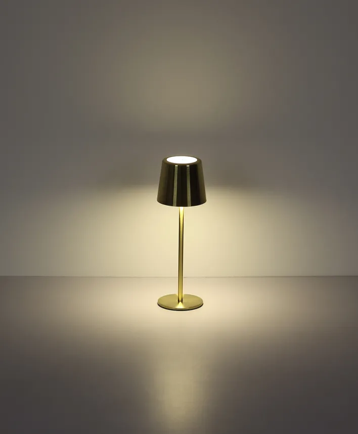GLOBO Akku LED Tischlampe VANCOUVER goldfarbig