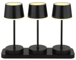 GLOBO Akku LED Tischleuchte DAWSON, Kunststoff/Metall, 30 x 21,6 x 8,5 cm Schwarz