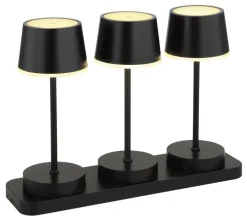 GLOBO Akku LED Tischleuchte DAWSON, Kunststoff/Metall, 30 x 21,6 x 8,5 cm Schwarz