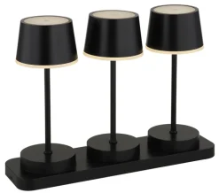 GLOBO Akku LED Tischleuchte DAWSON, Kunststoff/Metall, 30 x 21,6 x 8,5 cm Schwarz