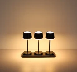 GLOBO Akku LED Tischleuchte DAWSON, Kunststoff/Metall, 30 x 21,6 x 8,5 cm Schwarz