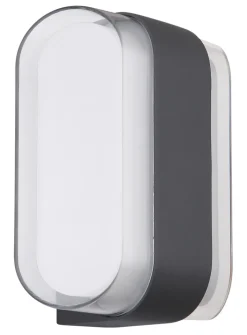 GLOBO LED Außenwandleuchte PLIXON oval anthrazit