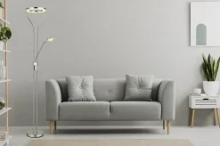 GLOBO LED Deckenfluter EBRO 2-flg nickelfarbig