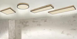 GLOBO LED Deckenlampe DORO 45 cm Holzoptik /anthrazit