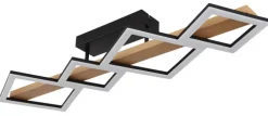 GLOBO LED Deckenlampe DUSTIN 92 x 30 cm Holzoptik