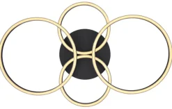 GLOBO LED Deckenlampe KENDY 65,5 x 40,6 cm schwarz