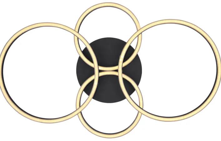 GLOBO LED Deckenlampe KENDY 65,5 x 40,6 cm schwarz