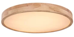 GLOBO LED Deckenlampe RAINER 60 cm Holzoptik