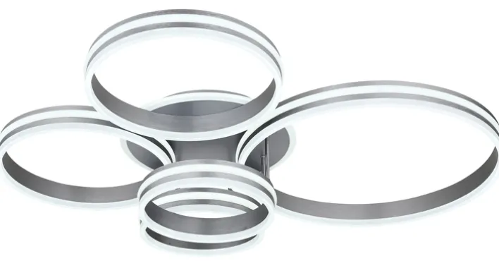 GLOBO LED Deckenlampe RUBIO 114x90 cm grau