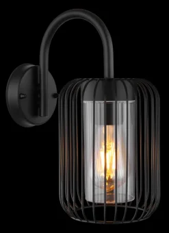 GLOBO LED Retrofit Außenwandleuchte NINA schwarz