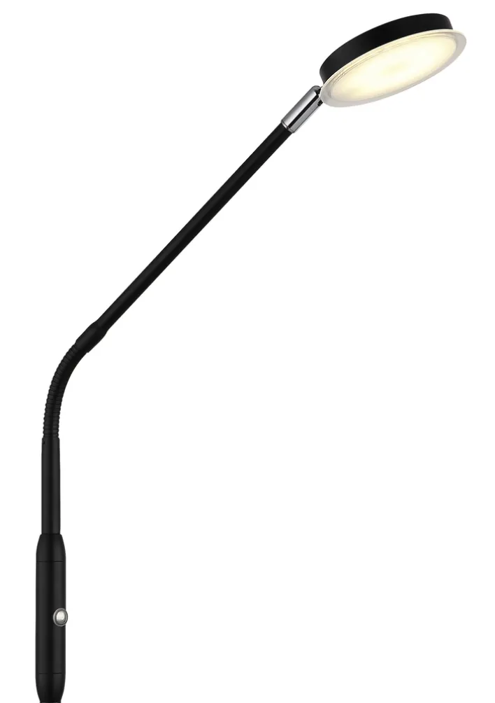 GLOBO LED Stehlampe SILVIO, Metall/Kunststoff, 173 x 52 cm Schwarz/Weiß