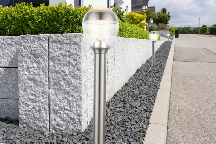 GLOBO LED Wegeleuchte CALLISTO 59 cm Edelstahl