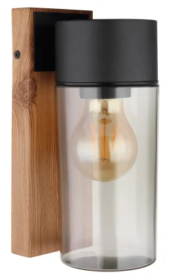GLOBO Retrofit Außenwandleuchte ETSI Holzoptik