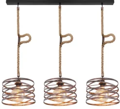 GLOBO Retrofit Balkenpendel MARCO 115 cm rostfarbig