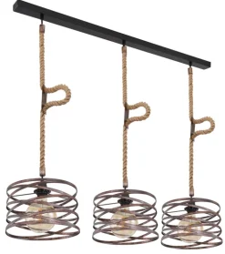 GLOBO Retrofit Balkenpendel MARCO 115 cm rostfarbig