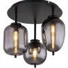 GLOBO Retrofit Deckenlampe BLACKY 3-flg