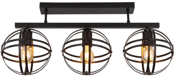 GLOBO Retrofit Deckenlampe TAMARA 70 cm schwarz