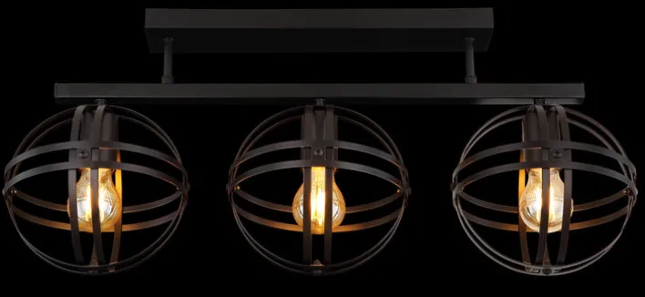 GLOBO Retrofit Deckenlampe TAMARA 70 cm schwarz