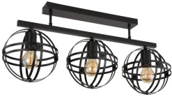 GLOBO Retrofit Deckenlampe TAMARA 70 cm schwarz