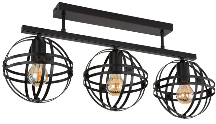GLOBO Retrofit Deckenlampe TAMARA 70 cm schwarz