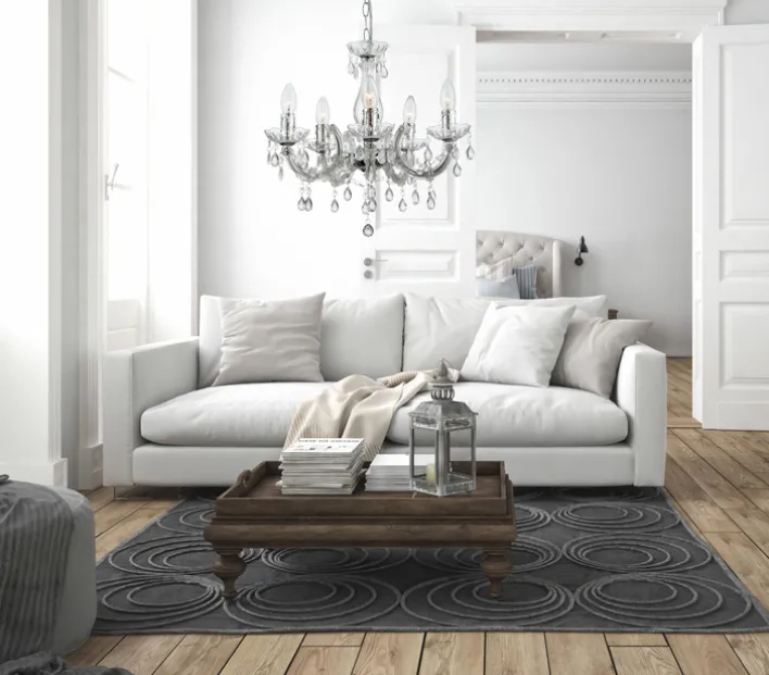 GLOBO Retrofit Kronleuchter CUIMBRA II 44 cm klar