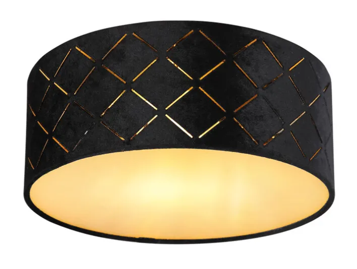 GLOBO Retrofit LED Deckenlampe SUNNA 26 cm schwarz