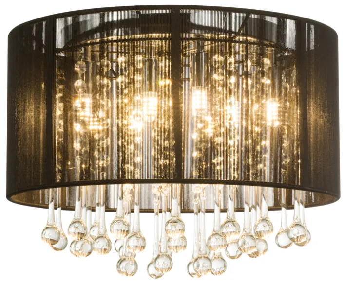 GLOBO Retrofit LED Deckenlampe BAGANA 8-flg chromfarbig /Seide