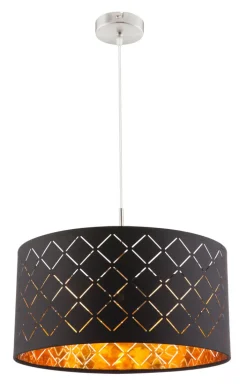 GLOBO Retrofit Pendellampe CLARKE 40 cm nickelfarbig