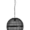 GLOBO Retrofit Pendelleuchte HERMI II 50 cm schwarz