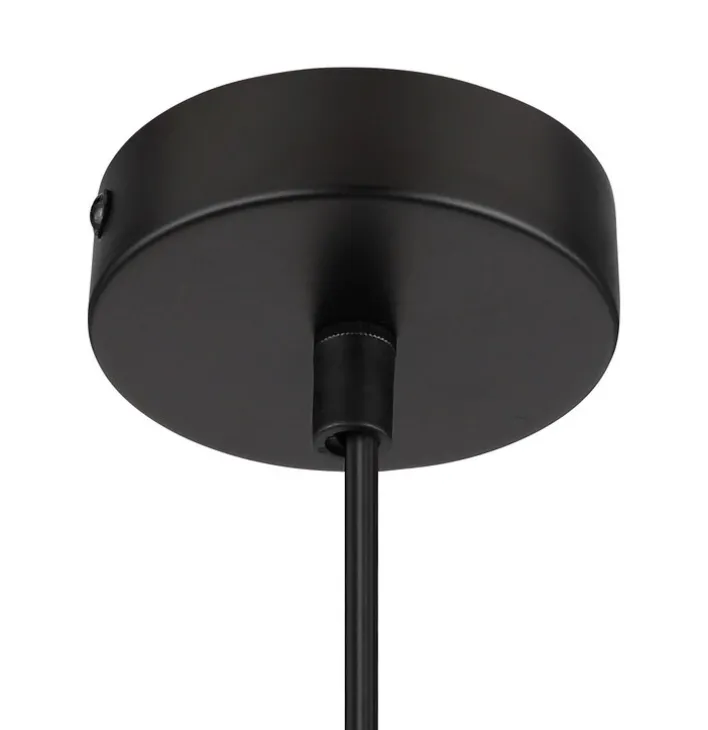 GLOBO Retrofit Pendelleuchte GARRI 15 cm schwarz /rauchfarbig