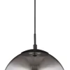 GLOBO Retrofit Pendelleuchte BLAMA 30 cm schwarz