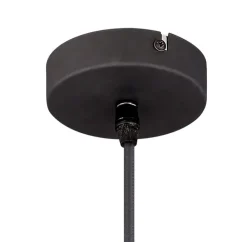 GLOBO Retrofit Pendelleuchte BLAMA 30 cm schwarz