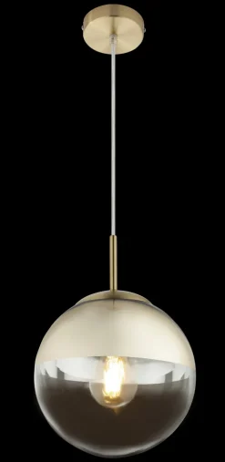GLOBO Retrofit Pendelleuchte VARUS 20 cm goldfarbig