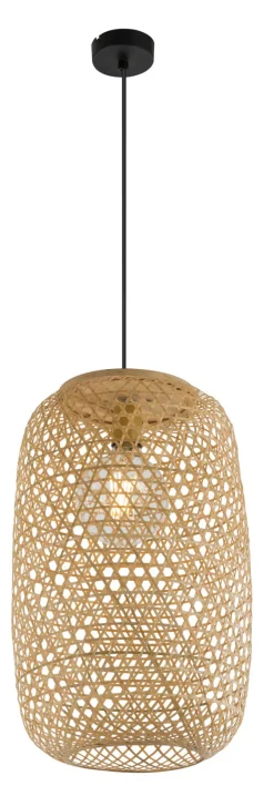 GLOBO Retrofit Pendelleuchte MIRENA 31 cm Bambus
