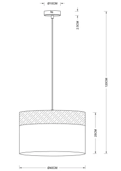 GLOBO Retrofit Pendelleuchte CHIPSY 40 cm beige /Holzdekor
