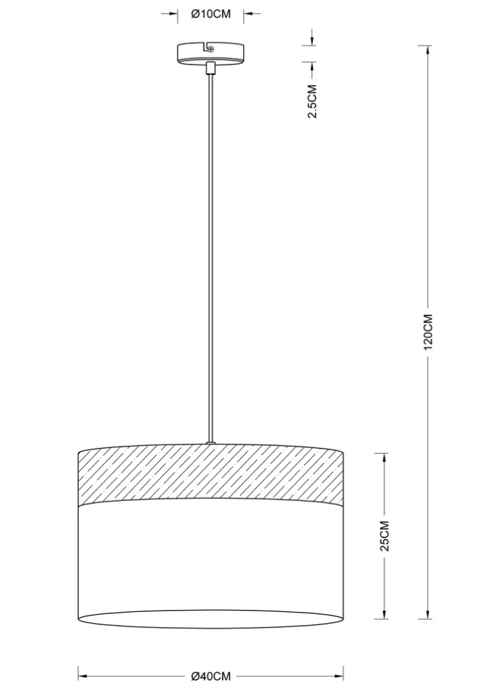 GLOBO Retrofit Pendelleuchte CHIPSY 40 cm beige /Holzdekor