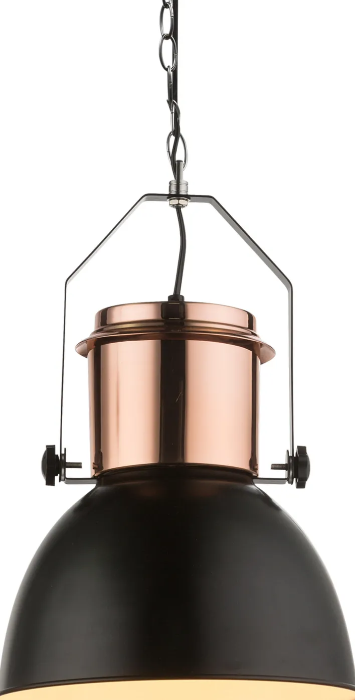 GLOBO Retrofit Pendelleuchte KUTUM 26 cm kupferfarbig