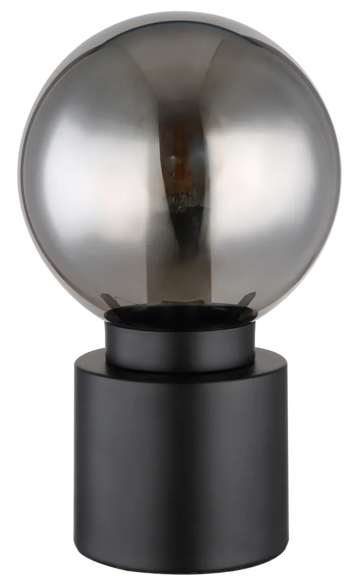 GLOBO Retrofit Tischlampe MARKA schwarz /rauchfarbig