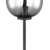 GLOBO Retrofit Tischlampe BLACKY 45 cm schwarz /rauchfarbig