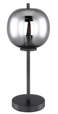GLOBO Retrofit Tischlampe BLACKY 45 cm schwarz /rauchfarbig