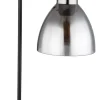 GLOBO Retrofit Tischlampe MATTEA 55 cm schwarz /Holzdekor