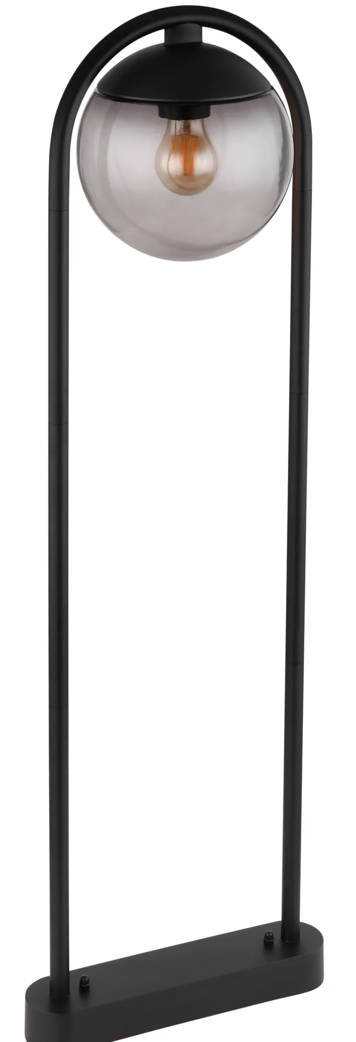 GLOBO Retrofit Wegeleuchte MICHAEL 100 cm schwarz /rauchfarbig